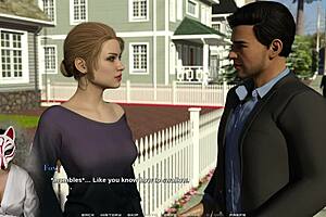 Stockings on beautiful women of a certain age in the animated game