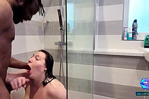 harmony reigns gets creampied by bbc in steamy shower action 😍
