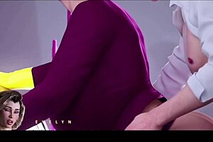 3D animated game with mature MILF and monster cock