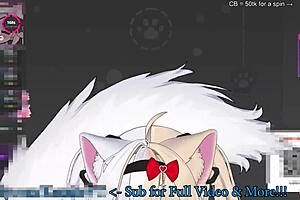 Wild anal action with squirting catgirl