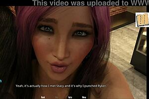 3D animated video of a MILF seducing a guy