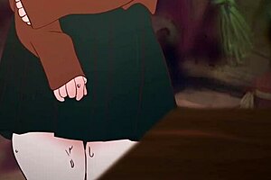 2D cartoon of a magician's sex-filled tarot card reading