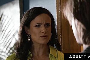 shaun dam cums on maxine x's face as she rides his monster bbc