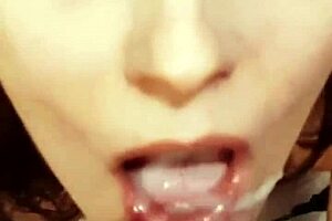 Wet Stepmom Ophelia Kaan Sucks My Big Hard Cock And Loves It