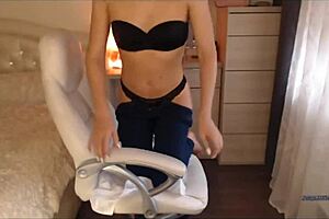Sultry Tamarra Roman's lingerie game and strip tease