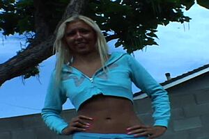 Blonde mom gets big cock in her mouth and vagina
