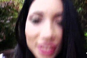 Asian cutie rides big cock