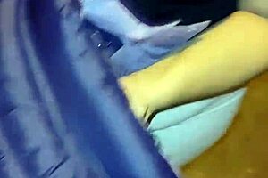 Stepmother is a milf and she is giving a blowjob in public
