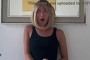 A mature woman pleasuring herself, performing deep throat and getting fucked