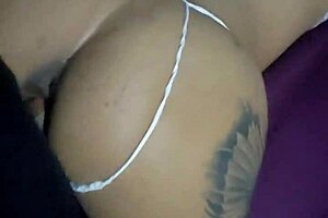 The ebony milf rides the rookie's monster cock.