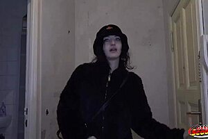 Skinny German goth gets rough fuck at porn casting
