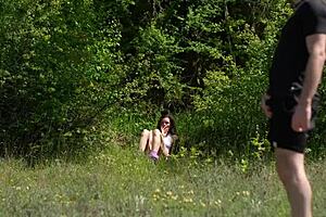 watch me masturbate in front of passersby as jogger fucks me hard and delivers huge facial cumshot