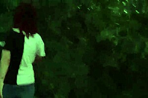 Big natural tits bounce during hot sex on a hill
