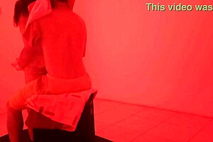 The prostitute from the brothel gave me a great ball sucking for free in exchange for the new trendy cell phone in the cabaret