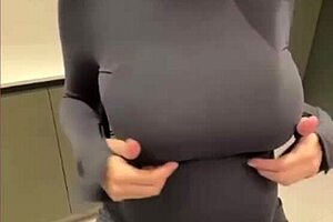 my milky stepmom teases by licking her own nipples every day