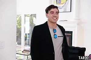 young guy gets swarmed by five busty blonde milfs in reverse gangbang