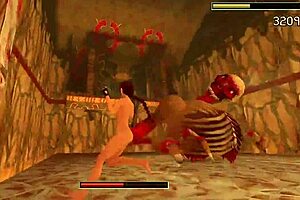 tomb raider randomness features nude bloopers and outdoor accidents in comic game public scenes with monsters