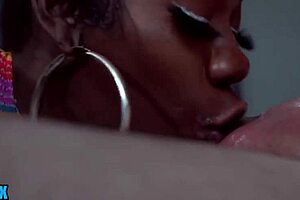 Thick baddies and MILFs in hot interracial sex scenes