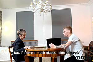 Tutor4k teaches man how to please mature women