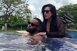 Kylei Ellish soaks in Jacuzzi