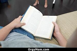 Lonely HOUSEWIFE SPENDS QUALITY TIME SUCKING HER STEPSON'S MONSTER COCK WITH BIG TITS