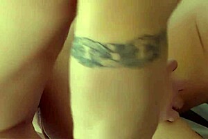 licking pussy of beauty blonde girl in bed with anal creampie