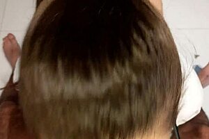 wow, this sexy japanese latina milf's deepthroat blowjob is the best ever 😍💦