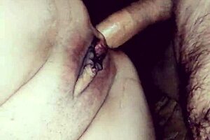 Skinny beauty in stockings in homemade porn video