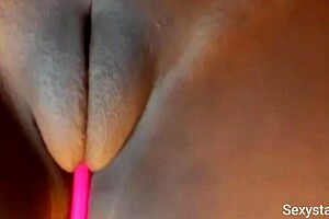 Beautiful mature's first time solo play with a big and juicy pussy