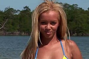 Brazilian Barbie Banks Gets Double Penetrated Hard In Water