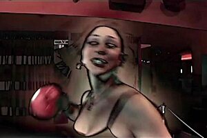 Sluts fist each other in a lesbian fight in the kitchen