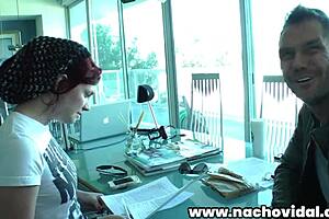 Redhead office worker gets pounded