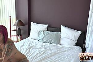 hot redhead penny pax and anna belle peaks in stockings with monster cock