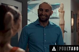 come over, petite cheerleader, my pervert husband wants to watch us!