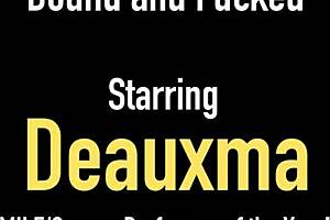 Deauxma is a Texas cougar who wears a tattooed body and uses a strapon to dominate Harlynn Rae