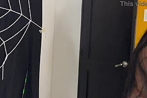 anna cummings uses her dildo to make scarlett foxx cum in this lesbian muff diving session with stockings