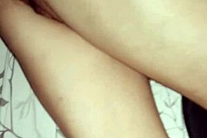 close-up showing the wife's sphincter stretching during anal sex with her milf body.