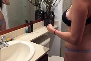 Hot stepmom with big tits seduces stepson for sex