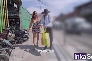 Peruvian MILF gets a wild ride from a motorbike taxi driver