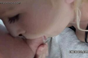 Jolene, the small MILF, gets a facial with a thick load of sperm on her face