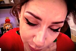 Stepmother and stepson’s forbidden Christmas wishes in a POV video