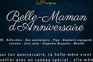 Passionate French Stepmom's Birthday Doggystyle Celebration