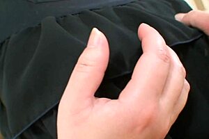 Beautiful Asian mother gives great blow job and analingus