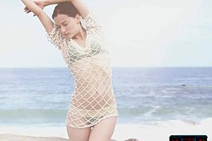 Do these petite Ukrainian models get naked outdoors?