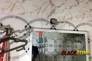 helped my stepmom rub soap on her back