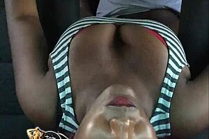 Steamy XXX video with a sexy MILF and teen stripping and having sex in a car