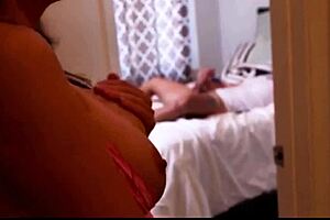 Petite blonde MILF gets a taboo creampie surprise