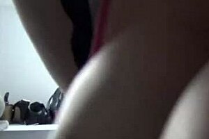 A European wife with big boobs has dirty talk while giving her husband a blow job in a cuckold scene