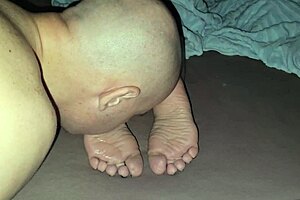 He Licked Stepmother's Soles and Finished on Them