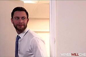 MILF mom seduces employee for a good job security